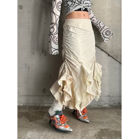 00s draw code design frill skirt