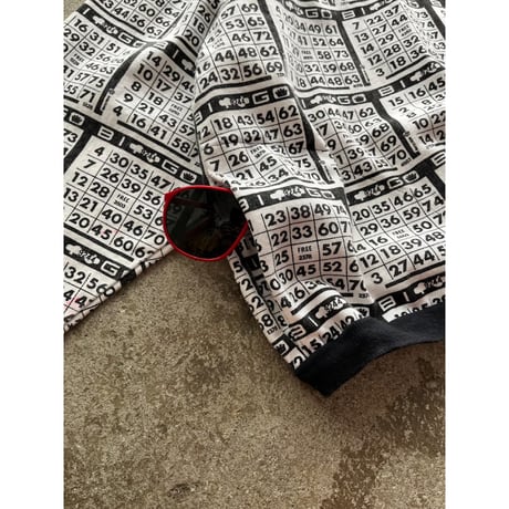 80s BINGO pattern cotton zip up jacket