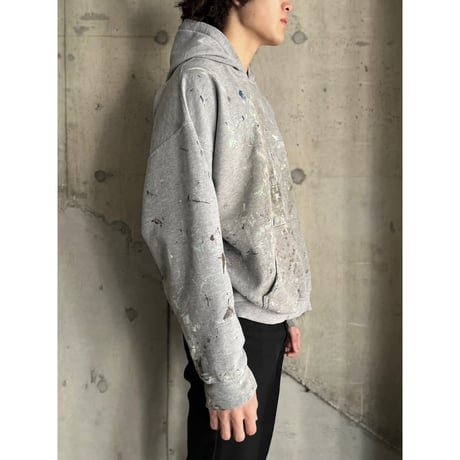 00s painted embroidery sweat hoodie