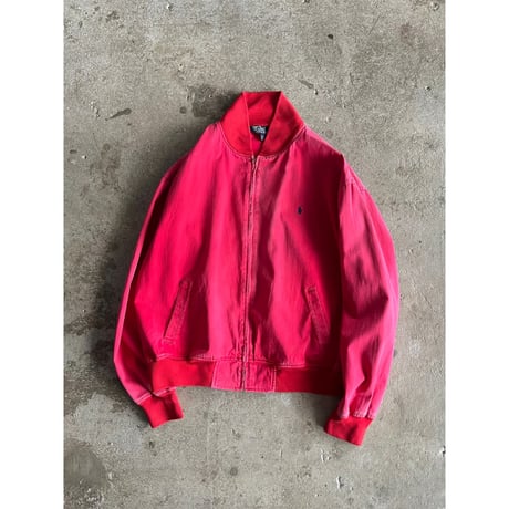 90s “Polo by Ralph Lauren” sun faded cotton zip up jacket