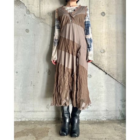 00s see-through layered design dress