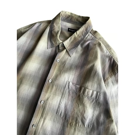 90s cotton omble check shirt