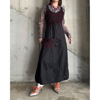 00s popcorn design long dress