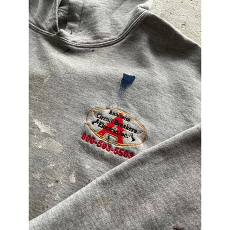 00s painted embroidery sweat hoodie