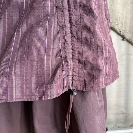 00s layered design long dress