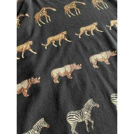 90s animal pattern l/s t-shirt