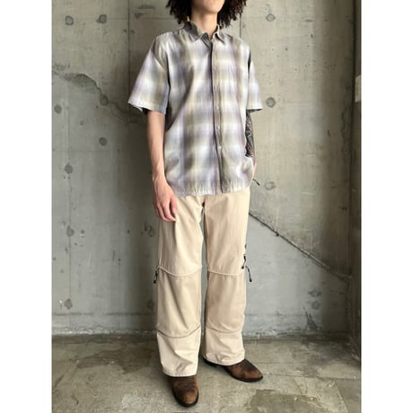 90s cotton omble check shirt