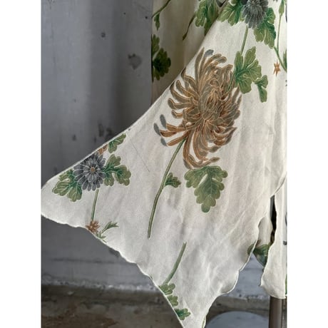 00s flower patterned see-through dress