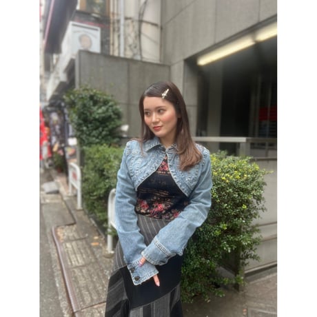 00s cropped denim jacket