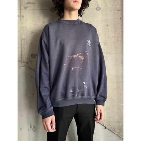80s~90s “adidas” logo embroidery sweat shirt