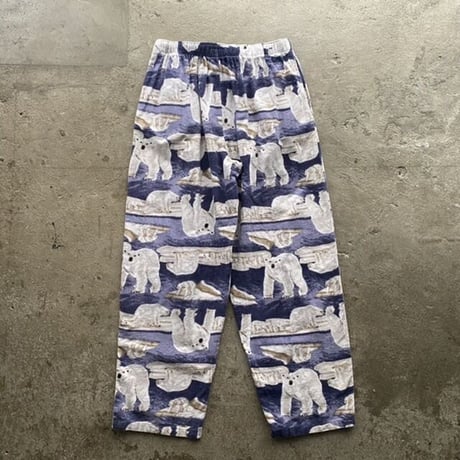 00s "JOE BOXER" white bear design flannel pajamas pants