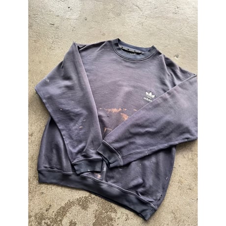 80s~90s “adidas” logo embroidery sweat shirt