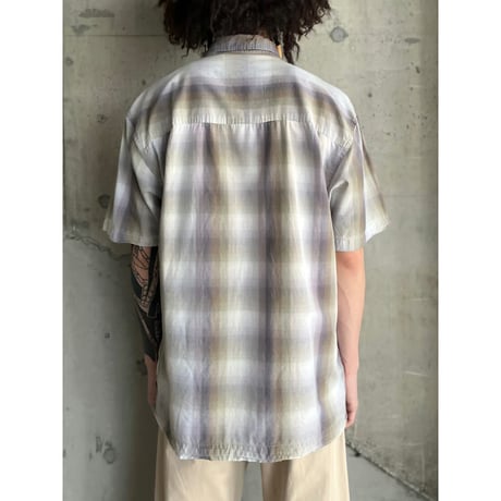 90s cotton omble check shirt