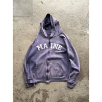 00s “MAINE” sun faded sweat zip up hoodie