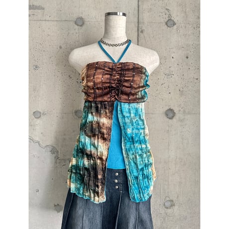gradation design halter neck tops