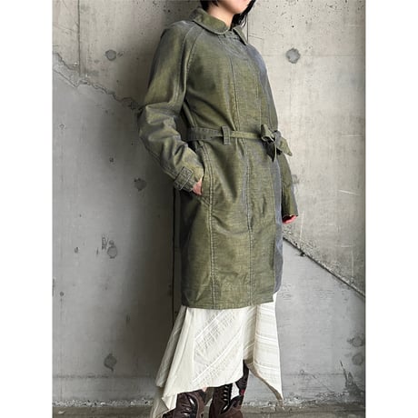00s "LEVI'S" shiny corduroy denim long jacket