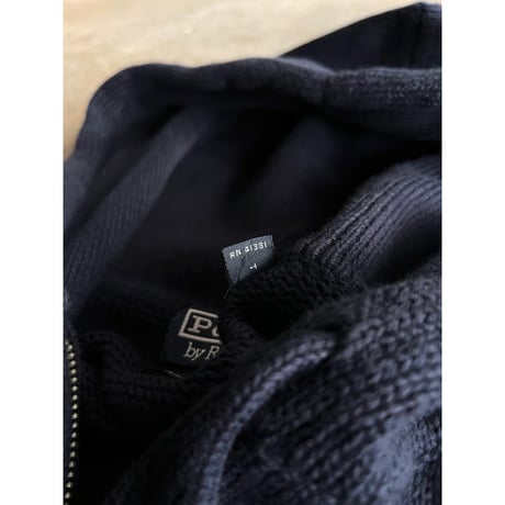00s “Polo by Ralph Lauren” cotton knit zip up hoodie