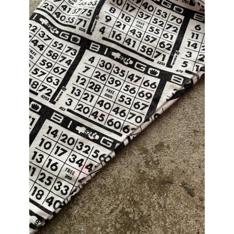 80s BINGO pattern cotton zip up jacket