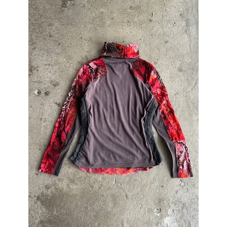 00s switching design see-through tops