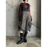 00s unique design denim dress