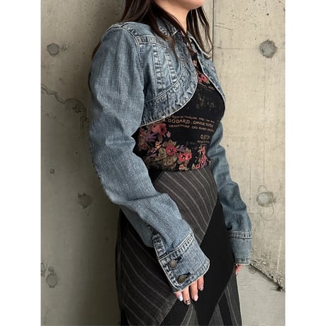 00s cropped denim jacket