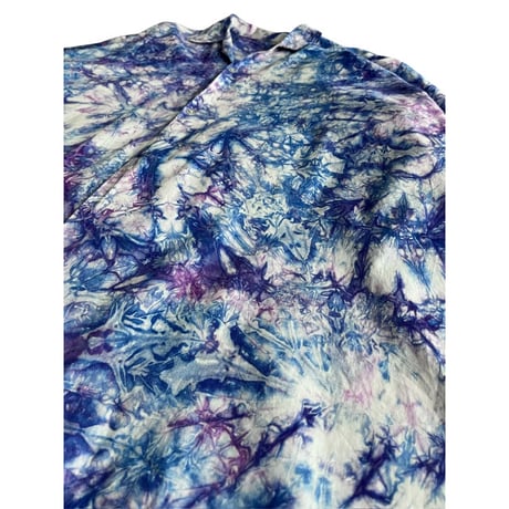 crystal pattern open collar shirt