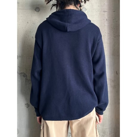 00s “Polo by Ralph Lauren” cotton knit zip up hoodie
