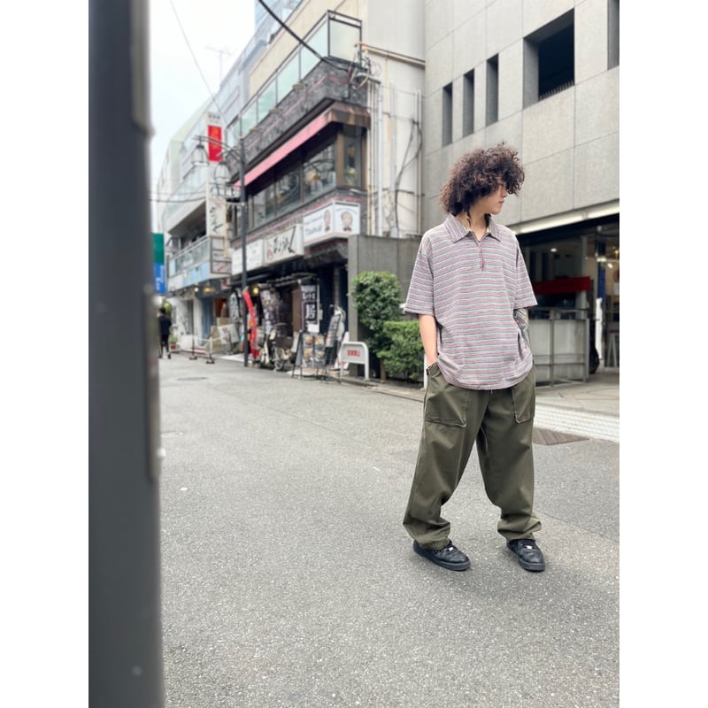 90s rasta border half zip polo shirt | KINSELLA 90s rasta border half zip polo shirt | KINSELLA