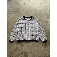 80s BINGO pattern cotton zip up jacket