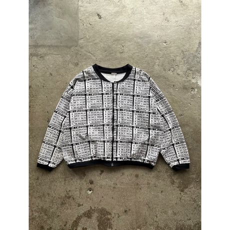 80s BINGO pattern cotton zip up jacket