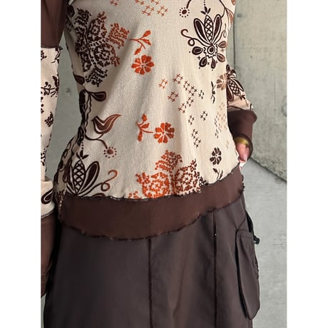 00s flower patterned see-through tops