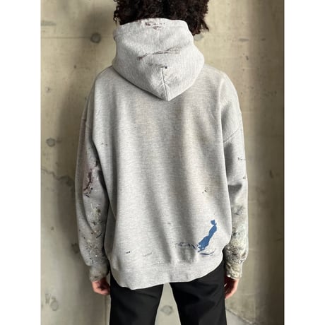 00s painted embroidery sweat hoodie