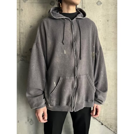 00s~ sun faded sweat zip up hoodie