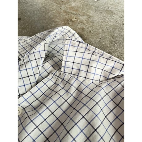 90s “Polo by Ralph Lauren” plaid pattern open collar shirt