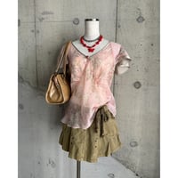 00s flower patterned see-though tops