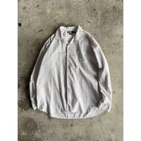 90s “Polo by Ralph Lauren” plaid pattern open collar shirt