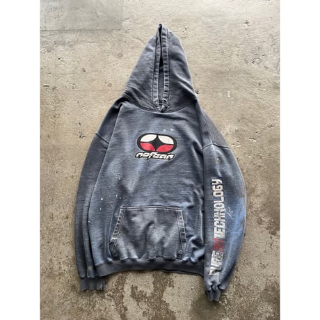 90s~00s “NO FEAR” sun faded sweat hoodie