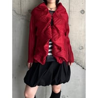 00s~ 3D design pleats shirt