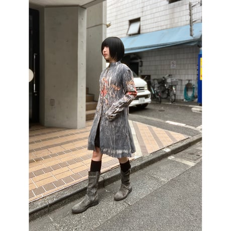 00s~ all patterned pleats design jacket