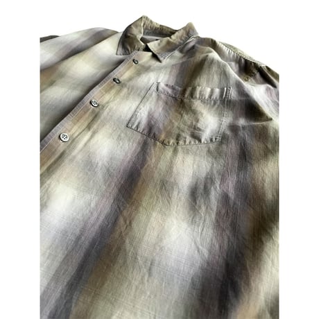 90s cotton omble check shirt