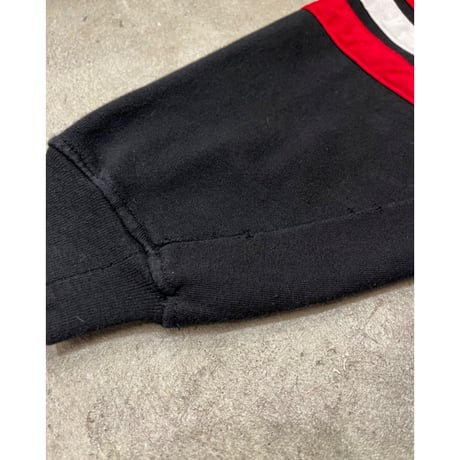 90s “UMEN SPORT” switching design sweat polo shirt