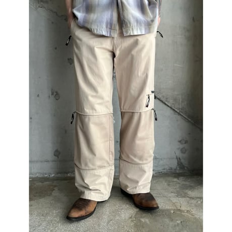00s cotton blend 2way wide pants