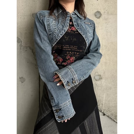 00s cropped denim jacket
