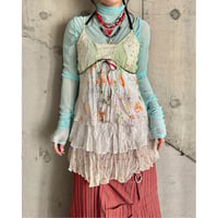 00s tiered frill design sleeveless tops