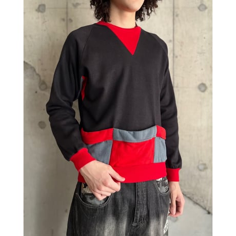 80s front pocket acrylic sweat shirt