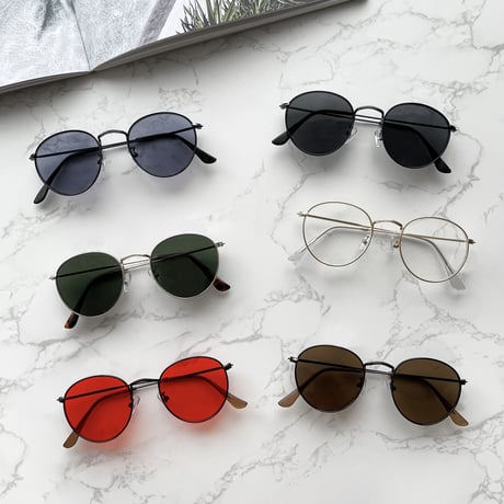 【6colors】round metal sunglasses -53mm-