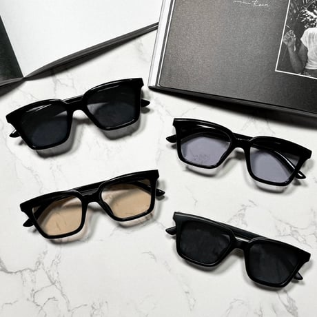 【4colors】square frame 2 sunglasses