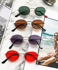 【4colors】oval sunglasses