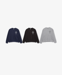 【3colors】Cloth logo sweat