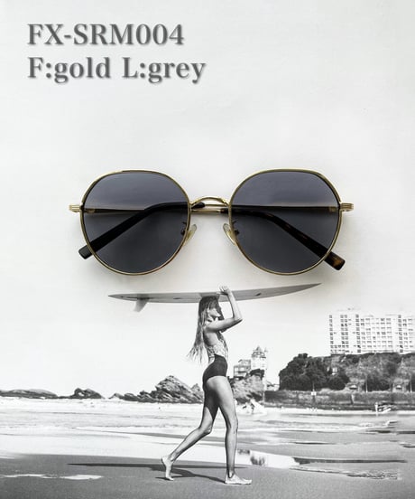 【4colors】square round metal sunglasses